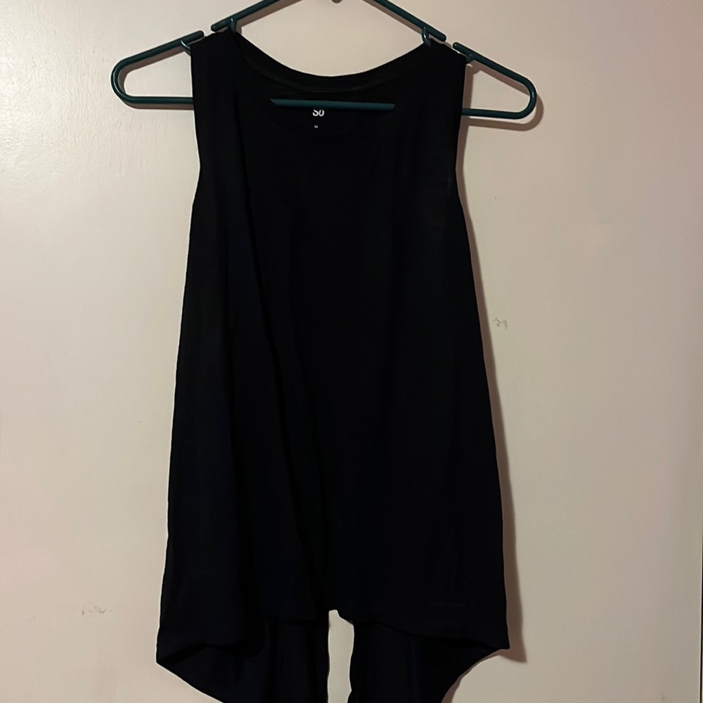 black open back tank